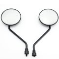 Zreneyfex 2pcs Universal 8mm Black Round Plastic Rearview Mirrors 360a Ball-type Adjustments Replacement For 50cc 70cc 90cc 