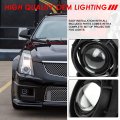 Oe Style Crystal Bumper Driving Projector Fog Light Lamps Switch Compatible With Buick Chevy Gmc Saturn Pontiac 03-18
