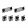 Tsnamay 2 4 Pcs Long Stop Short T Track Block For T-track Woodworking Sanding And Routing Silver With Knobs 