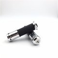 Httmt Trhb-a- Motorcycle Silver Cnc S On Rubber Hand Grips Fit For Bimmer S1000rr Aprilia Buell Ducat Panigale Cbr Yamah 