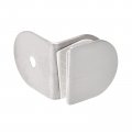 Uxcell Stainless Steel 90 Degree Glass Clamp 2pcs For 8-12mm Thickness Single Side Round Frameless Corner Bracket Clip Shower