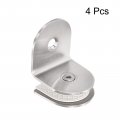 Uxcell Stainless Steel 90 Degree Glass Clamp 2pcs For 8-12mm Thickness Single Side Round Frameless Corner Bracket Clip Shower