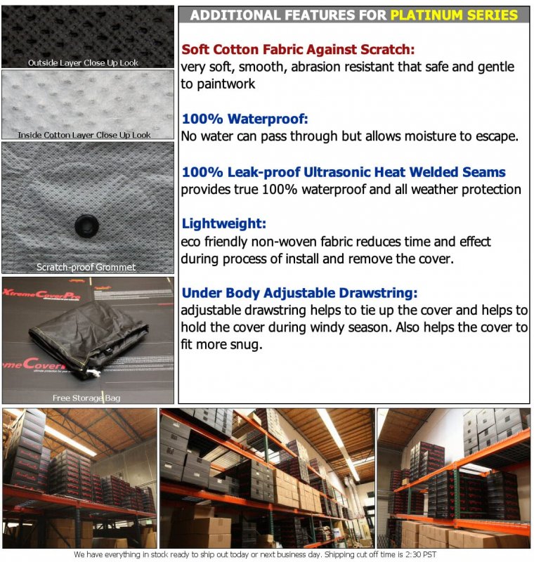 Waterproof Car Cover For 2007 2008 2009 2010 2011 2012 2013 2014 Volvo S80 Platinum Series All Weather Protection With Cotton