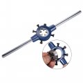 Uxcell 5 8-24 Unef Tap And Die Set With 38mm Round Stock Handle Wrench High Speed Steel Machine Thread Threading Tool