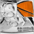 Auto Dynasty Gm2503307 Oe Style Chrome Housing Passenger Right Side Headlight Lamp Compatible With Chevy Malibu 08-12