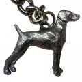 Weimaraner George Harris Pewter Keychain 