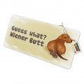 Graphics More Guess What Wiener Dog Butt Dachshund Funny Novelty Metal Vanity Tag License Plate