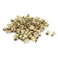 Uxcell 100 Pcs 14mm Long Flat Head Rivet Nut Insert Nutserts Fasteners M6x1 0mm