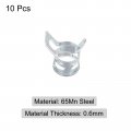Uxcell 10pcs 8mm Spring Band Type Action Fuel Silicone Vacuum Hose Pipe Clamp Low Pressure Air Clip Zinc Plated