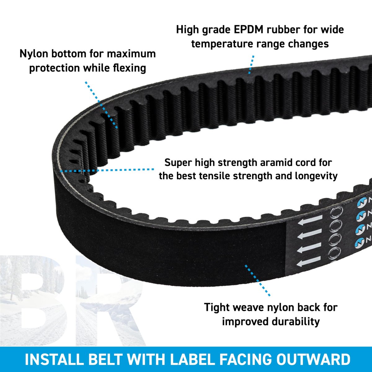 Niche Boreas Drive Belt For Arctic Cat Panther 340 440 Wildcat 700 Z Zl Zrt 800 Zr Pantera 580 0627-010 0627-012