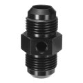 12an-12an Male Fuel Fitting Fit 3 4 Hole 2 32 Length Aluminum Straight Union Coupler Connector Hose Adapter With 1 8 Npt Gauge 