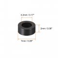 Uxcell Nylon Round Spacer Washer 4 2mm Id 7mm Od Height For M4 Screws Black 300pcs