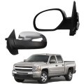 Driver Side Mirror For 2007-2013 Chevy Silverado Gmc Sierra Yukon Left W Power Glass Heated Manual Folding Chrome Cover Replace 