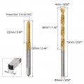 Uxcell Tap Drill Bit Set 3 16-24 Unc Straight Flute Thread And 5 32 4mm Twist Titanium Coated M2 High Speed Steel Repair