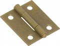 Hardware Essentials 852587 Light Narrow Door Hinges And Fixed Pin Brass 1-1 2 -2 Pack 