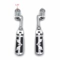 Hk Group Motorcycle Chrome Long Angled Adjustable Peg Mounting Kit Eagle Footrest For V-star Roadstar Suzuki Boulevard With 1-1