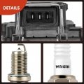 A-premium Set Of 4 Ignition Coil Pack And Iridium Spark Plugs Compatible With Volkswagen Passat Gls Audi A4 Base Quattro Avant