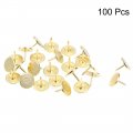 Uxcell Upholstery Nails Tacks 11mmx10mm Flat Head Furniture Gold Tone For Sofa Headboards 100 Pcs