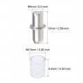 Uxcell Shelf Bracket Peg 5x15mm Nickel Plated Holder Support Pins With Rubber Sleeves 100 Pcs