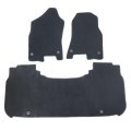 Velour Floor Mats For Ram 1500 2019 2024 Custom Fit Front And Rear All Season Carpet Liners Anti Slip Waterproof Black 3 Piece 