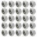 50pcs 3 18 -16 Coupling Nuts 8mm Length Carbon Steel Hex Rod Coupler Nut Fully Threaded Studding Connector Fasteners Silver 