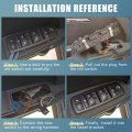 1 Set Power Window Switch With Removal Tool Driver Passenger Side Master Control 20945129 For Chevrolet Silverado 1500 07-13