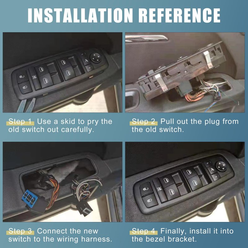 1 Set Power Window Switch With Removal Tool Driver Passenger Side Master Control 20945129 For Chevrolet Silverado 1500 07-13
