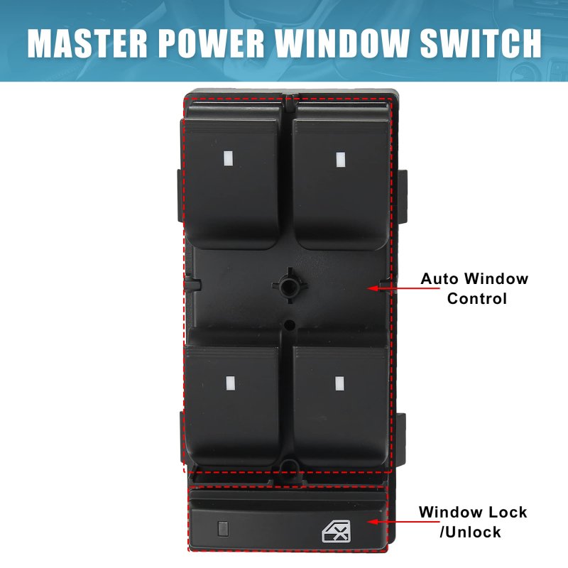 1 Set Power Window Switch With Removal Tool Driver Passenger Side Master Control 20945129 For Chevrolet Silverado 1500 07-13