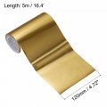 Uxcell Waterproof Peel And Stick Decorative Tape Self Adhesive 4 72 W X 16 L Pvc Removable For Wall Edge Glossy Gold Tone