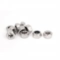 Uxcell Hex Lock Nuts M10 X 1 5mm Stainless Steel Nylon Insert Self-locking For Fasteners 10pcs Silver Tone
