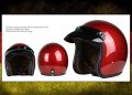 Woljay 3 4 Open Face Helmet Motorcycle Flat Red Xl
