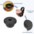 6pcs Rubber Grommets 18mm Drill Hole 9mm Id Top Hat Grommet Black Silicone Plug Gasket For Wiring Automotive