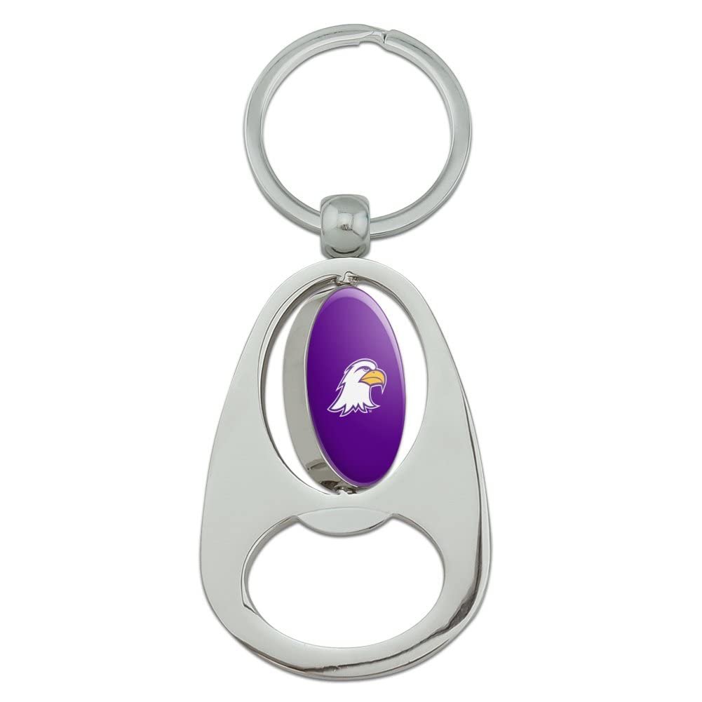 Graphics More Ashland University Primary Logo Keychain Chrome Metal Spinning Oval Bottle Opener