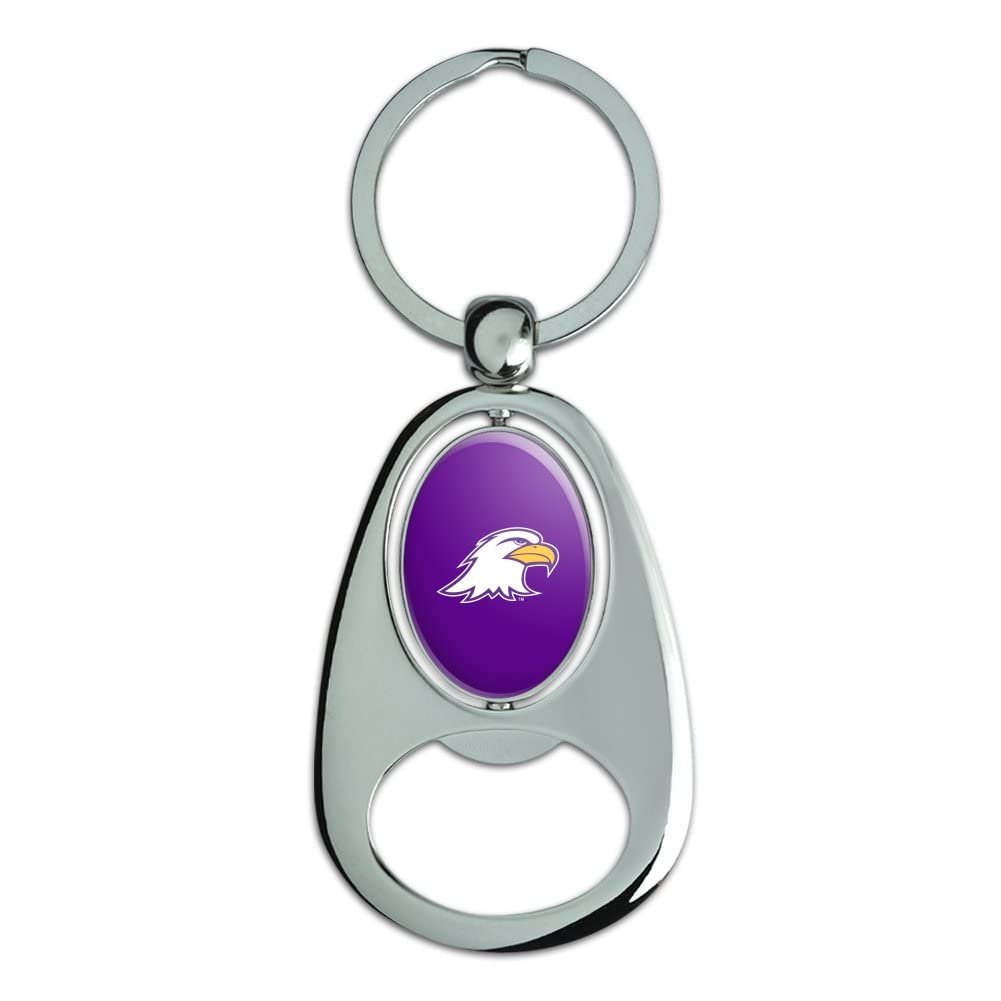 Graphics More Ashland University Primary Logo Keychain Chrome Metal Spinning Oval Bottle Opener