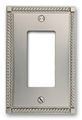 Amerelle 54rn Georgian Cast Metal Rocker Gfci Wallplate Satin Nickel 