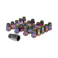 Acorn Nut Lock Set For Mazda B2300 B4000 2010 Alloy Steel Neo Chrome Finish External Design Fine Thread Bulge Seat 20 Piece