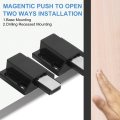 2 Pcs Magnetic Push Latches For Cabinet Door 1 5x1 26 Inch To Open Latch Hardware Hidden Release Drawer Pull On Closet Touch