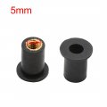 Uxcell 40pcs M5 Black Rubber Windscreen Windshield Screws Bolts Nut For Motorcycle