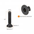 Uxcell 8-32x3 4 Flat Head Socket Cap Screws 10 9 Grade Carbon Steel Hex Countersunk Screw Bolts Machine Fasteners Fully