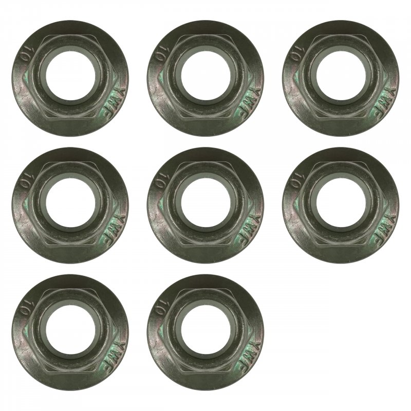 8x Engine Mount Flanged Nylon Lock Nut For Polaris M10x1 25 Thread Size Iron Material