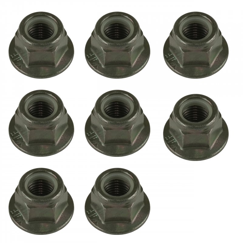 8x Engine Mount Flanged Nylon Lock Nut For Polaris M10x1 25 Thread Size Iron Material