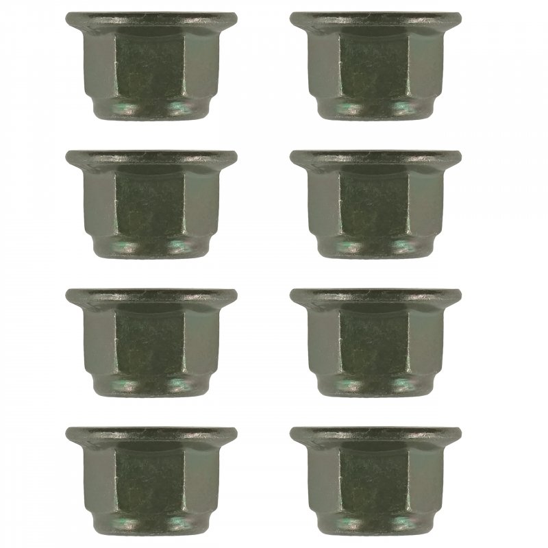 8x Engine Mount Flanged Nylon Lock Nut For Polaris M10x1 25 Thread Size Iron Material