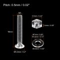 Uxcell M3 X 16mm Plastic Phillips Machine Screws With Nuts And Flat Washers Pc Head Bolts Transparent 20 Sets