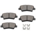 Rear D1594 Ceramic 4pcs W Hardware Disc Brake Pad Set 