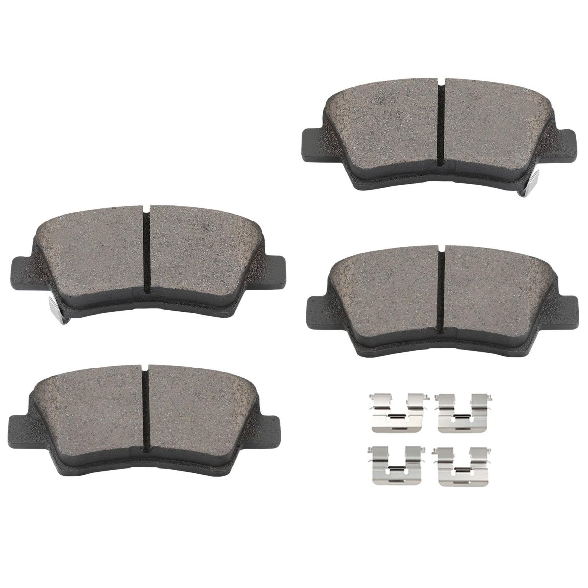 Rear Ceramic Disc Brake Pad Set D1594 For Hyundai Elantra Gt Sonata Veloster And Kia Cadenza Forte Soul 4 Piece Kit With