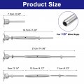 Uxcell 16 Pack Cable Railing Kit T316 Stainless Steel 1 8 Swage Toggle Turnbuckle Hardware For Wood Post 0-180a Adjustable