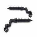 Black Bamboo Style Footpegs With Mounting Kit Clamps For Front Engine Guards 1 2 Diameter Tubing Goldwing Vtx1300 Shadow 