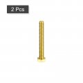 Uxcell Brass Hex Bolts 5 16-18x2-1 2 2pcs Fully Thread Grade 4 8 Solid Hexagon Head Bolt Machine Screws For Machinery