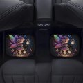 Cute Fairy Car Floor Mats Automotive Sparkling Fireflies Mushroom Rubberpet 4a Pieces Set All Weather Protector Non-slip