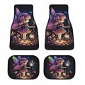 Cute Fairy Car Floor Mats Automotive Sparkling Fireflies Mushroom Rubberpet 4a Pieces Set All Weather Protector Non-slip 